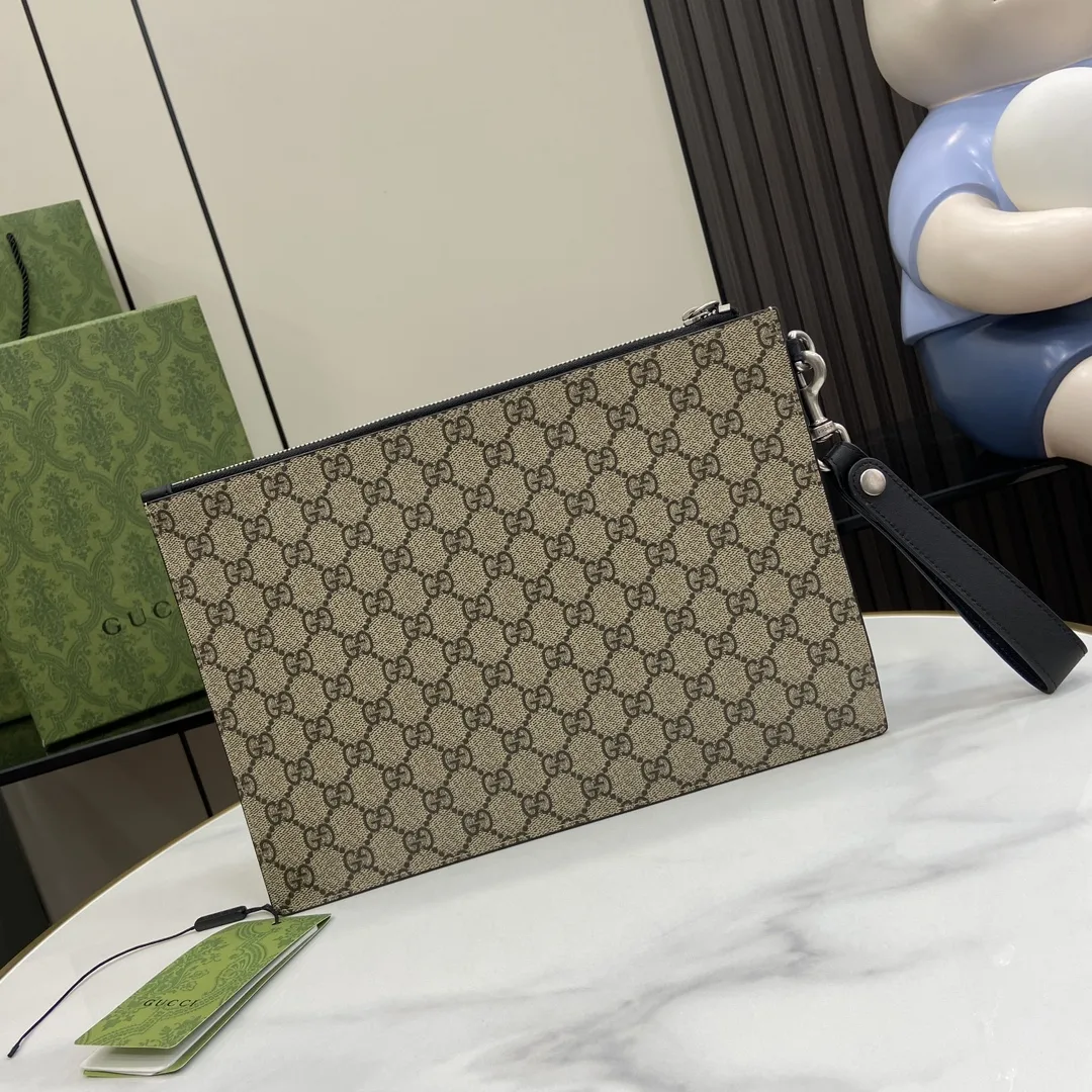 Gucci Ophidia Brown GG Supreme Canvas Clutch product photo from LabelPicks