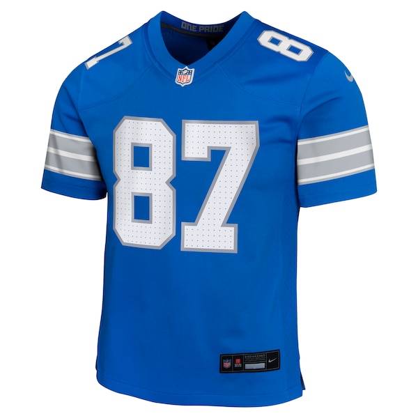 Sam LaPorta Detroit Lions Nike Youth Team Player Game Jersey - Blue