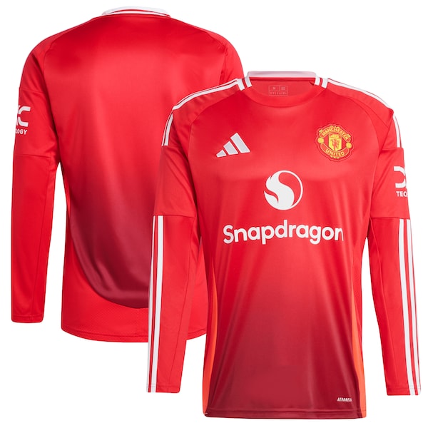 Manchester United adidas 2024/25 Home Long Sleeve Replica Jersey - Red
