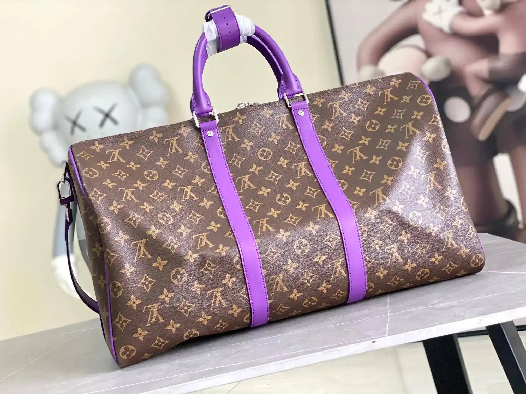 Louis Vuitton Gold Keepall Monogram Canvas Tote Bag product photo from LabelPicks