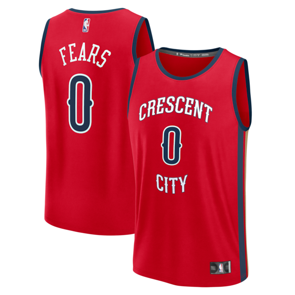 Jeremiah Fears New Orleans Pelicans  Fast Break Replica Player Jersey - Statement Edition - Red