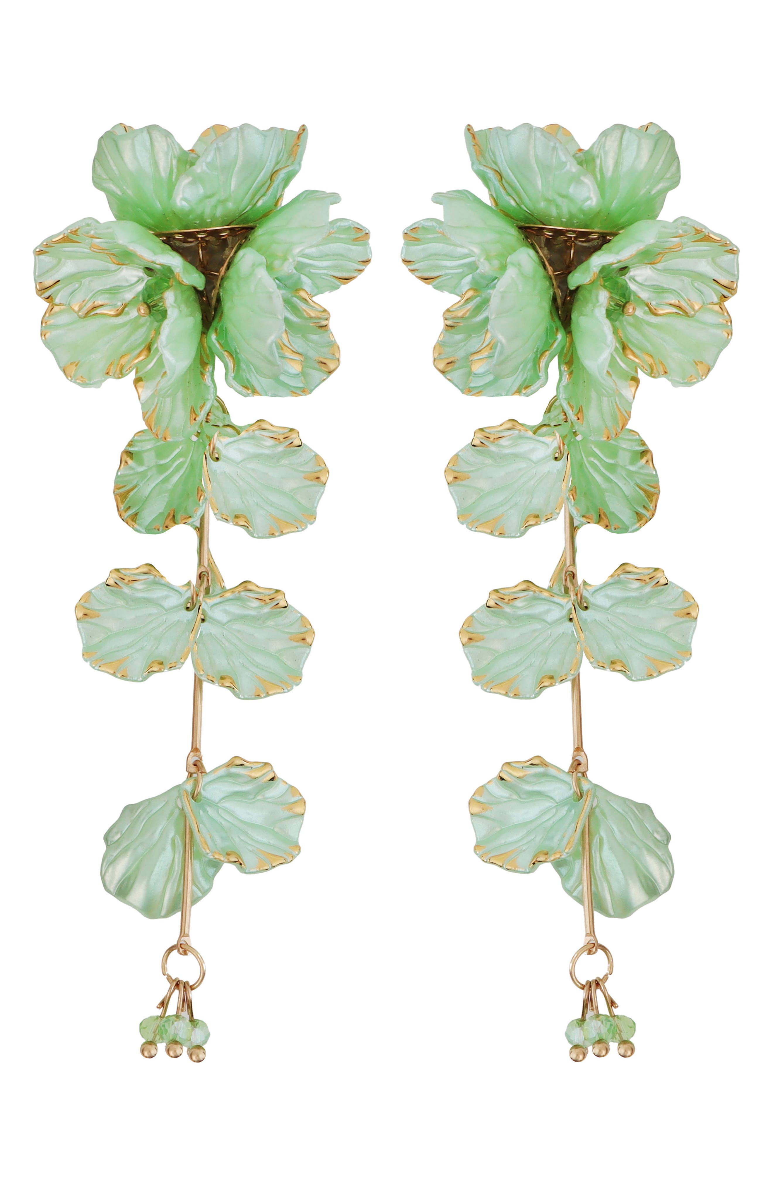 Panacea Linear Flower Earrings