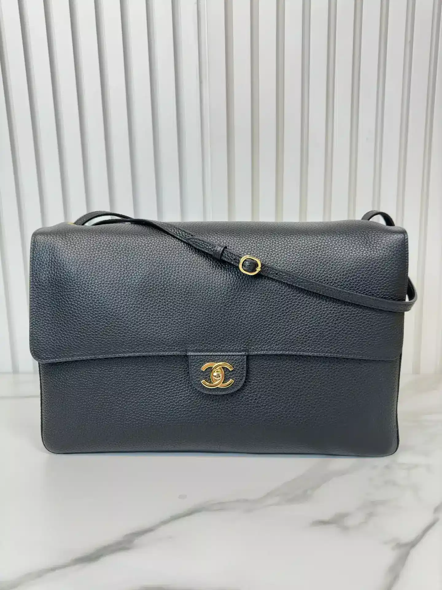 Chanel Grained Leather Classic Flap Shoulder Bag product photo from LabelPicks