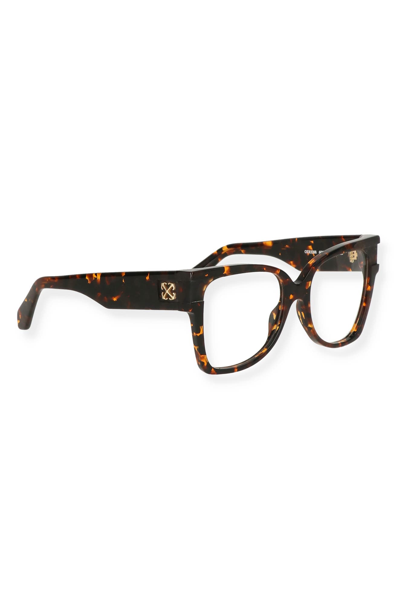 Off-White Havana 54mm Square Optical Frames