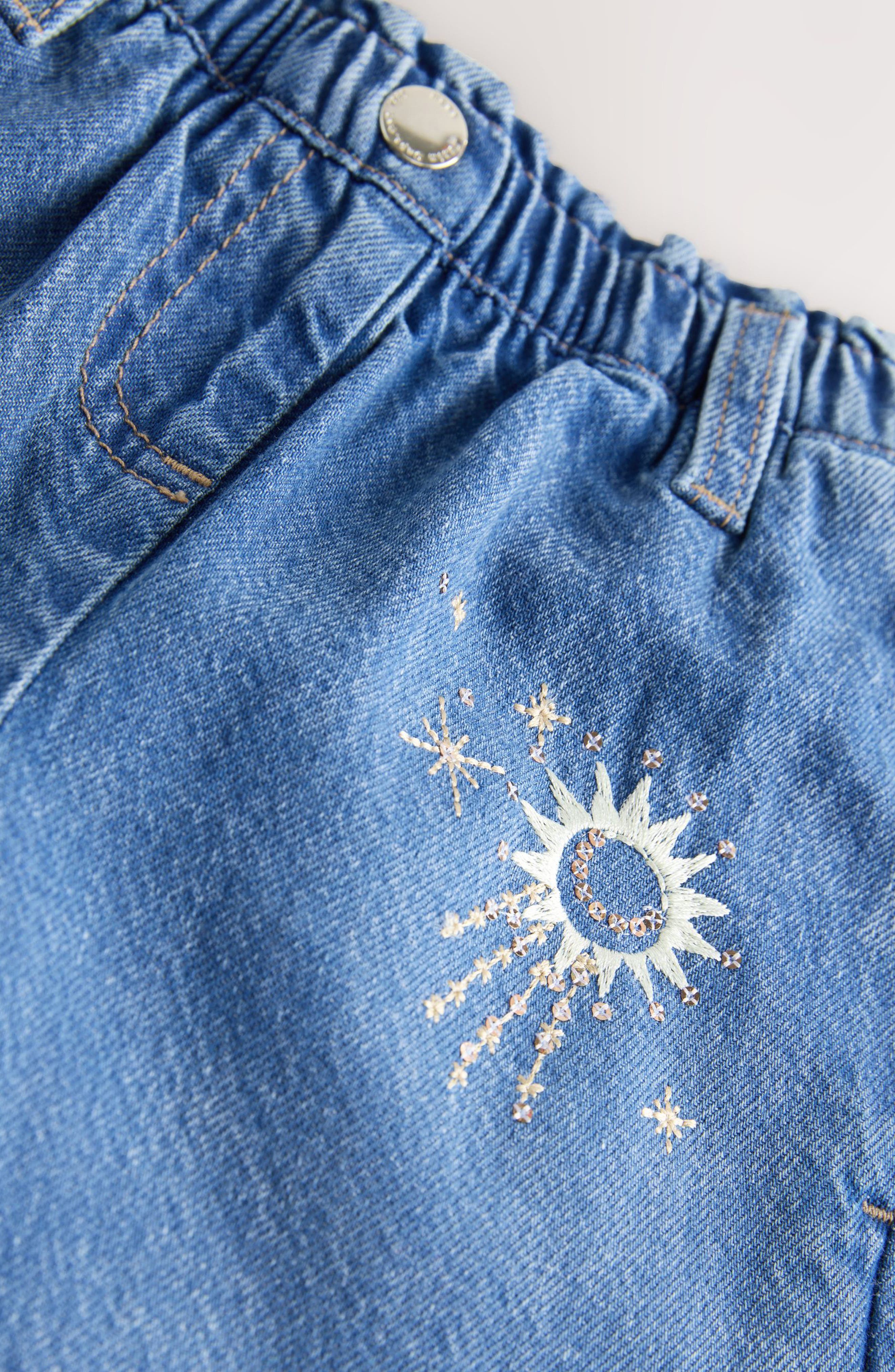 NEXT Kids' Celestial Crystal Embroidered Jeans