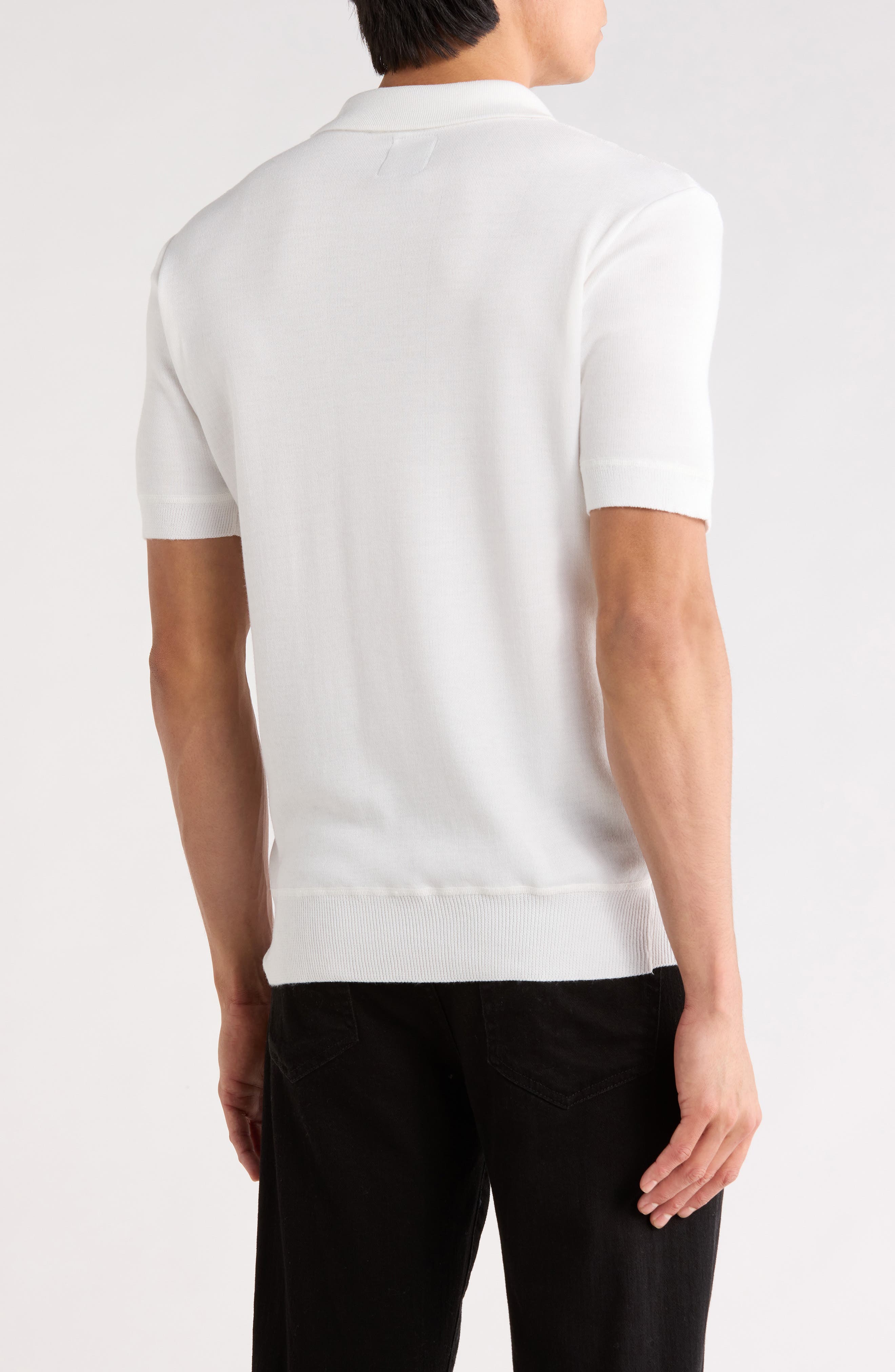 TOM BAINE Half Zip Knit Polo Sweater
