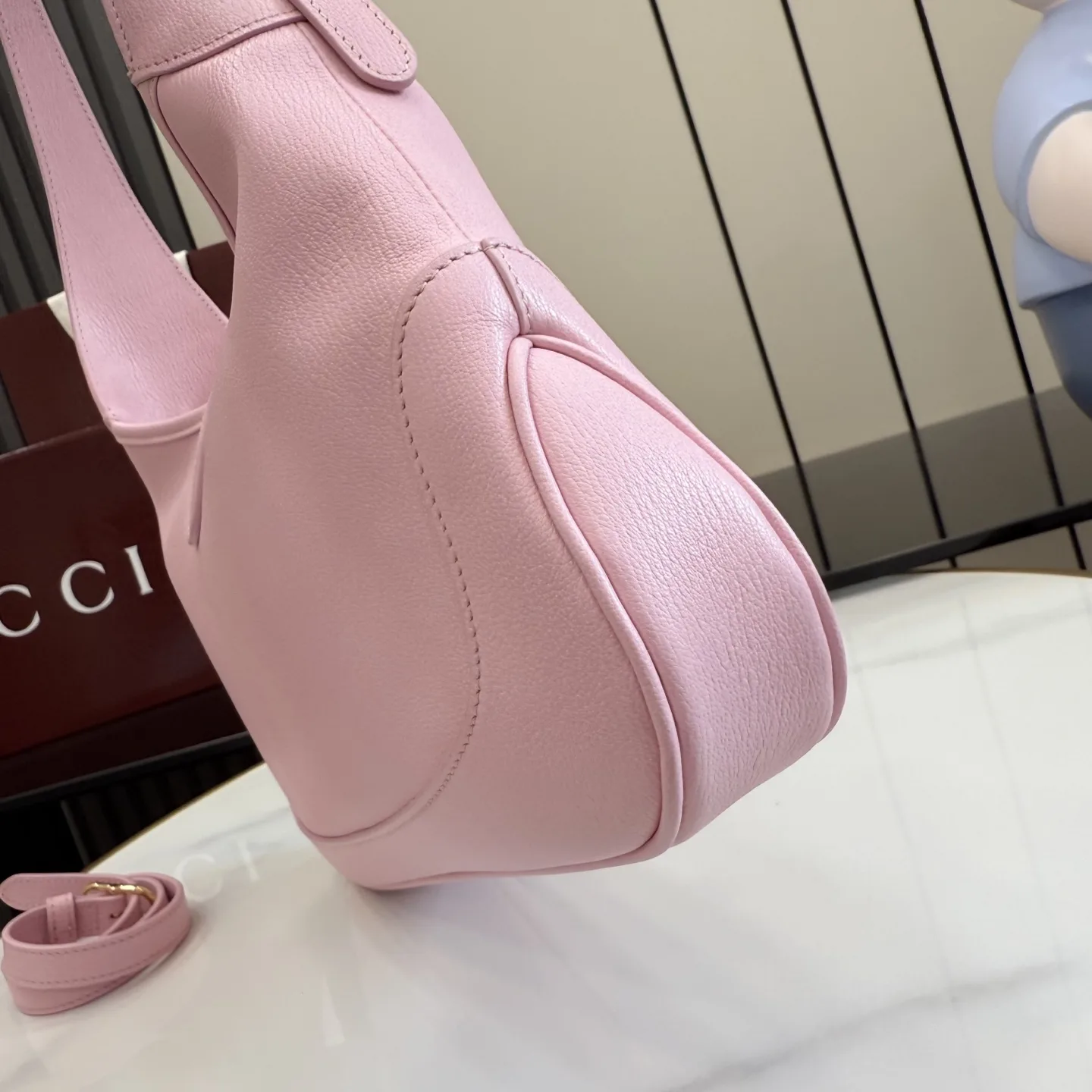 Gucci Pink Jackie Grained Leather Shoulder Bag product photo from LabelPicks