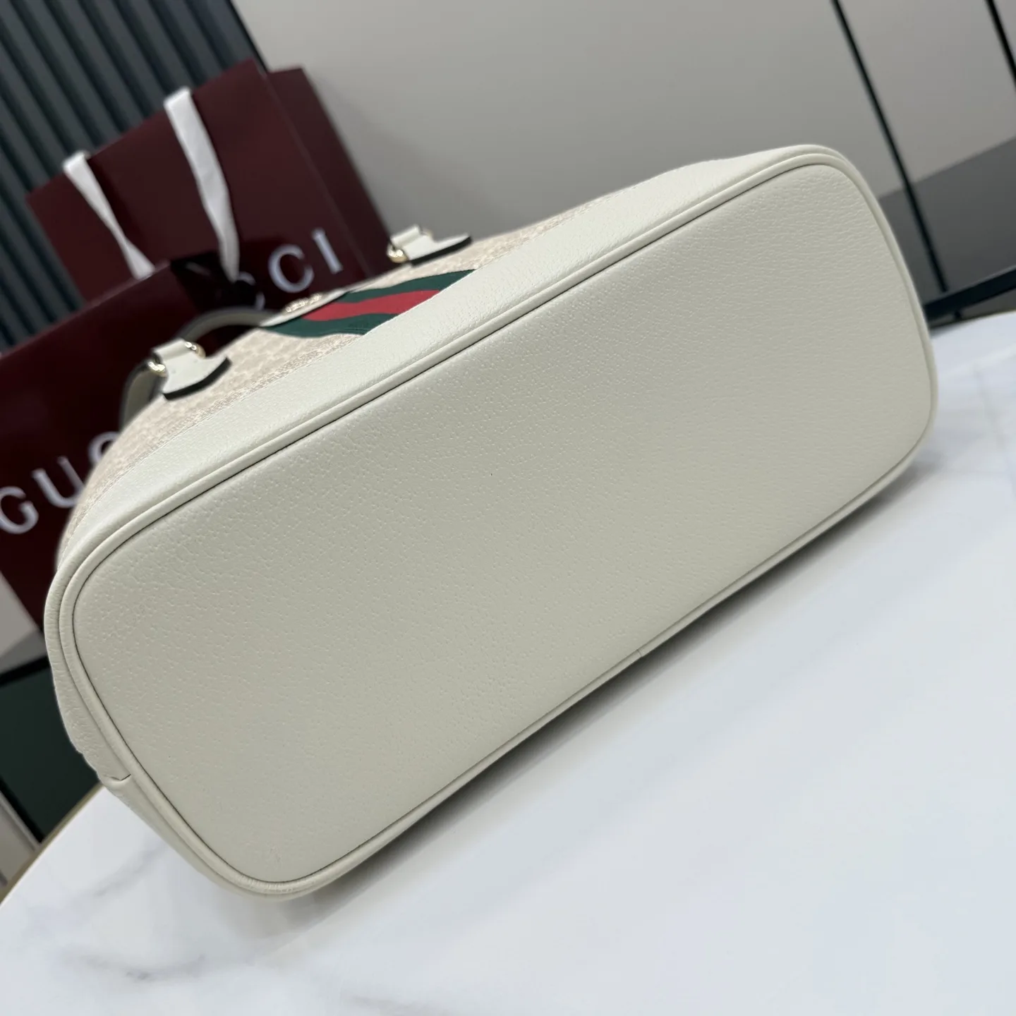 Gucci White Ophidia GG Supreme Canvas Tote Bag product photo from LabelPicks