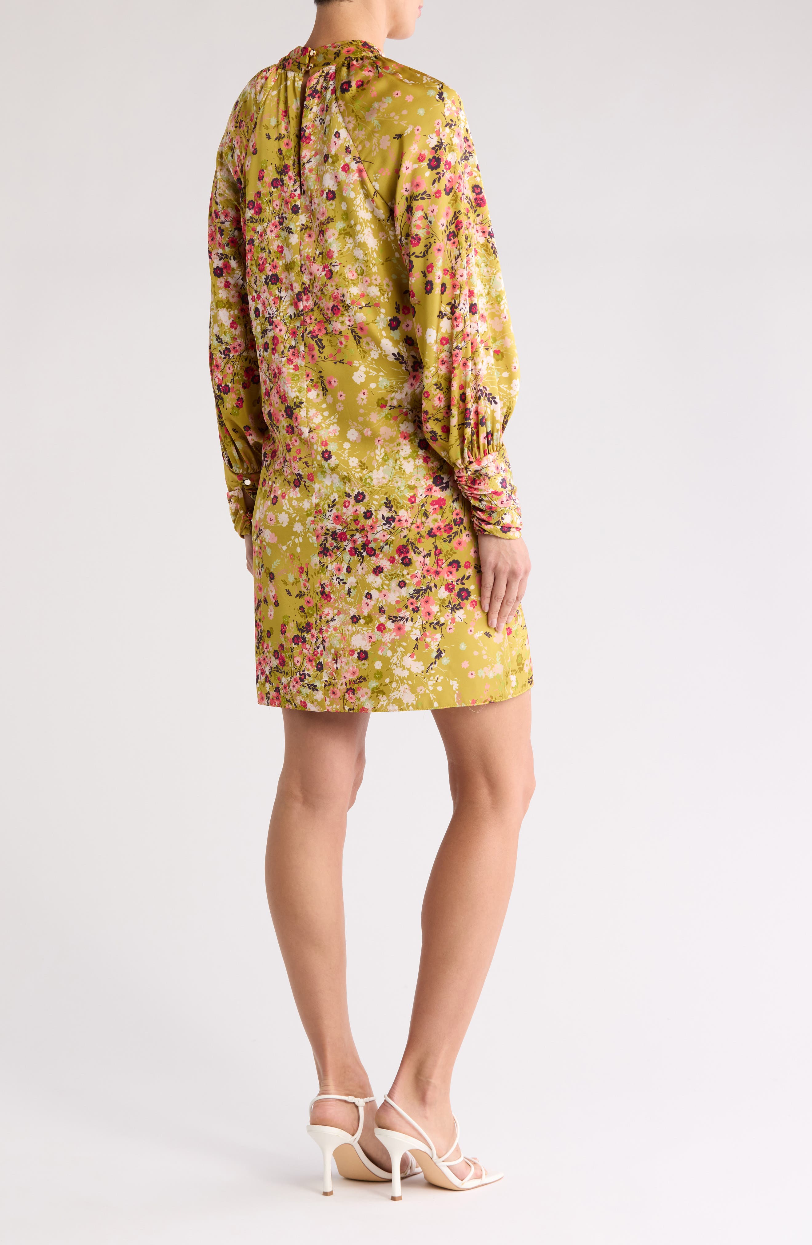 Julia Jordan Long Sleeve Floral A-Line Dress