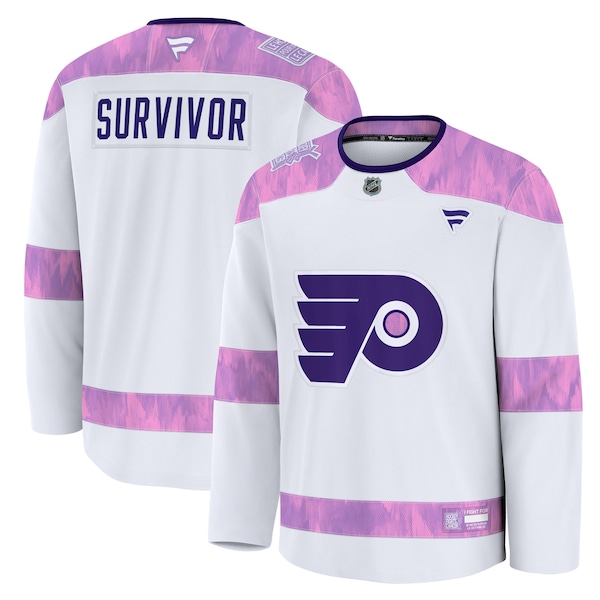 Philadelphia Flyers  Hockey Fights Cancer Practice Jersey - White