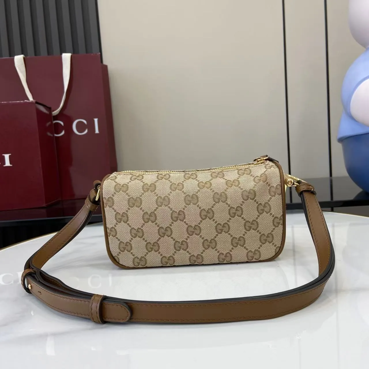 Gucci Brown Calfskin Crossbody Bag product photo from LabelPicks