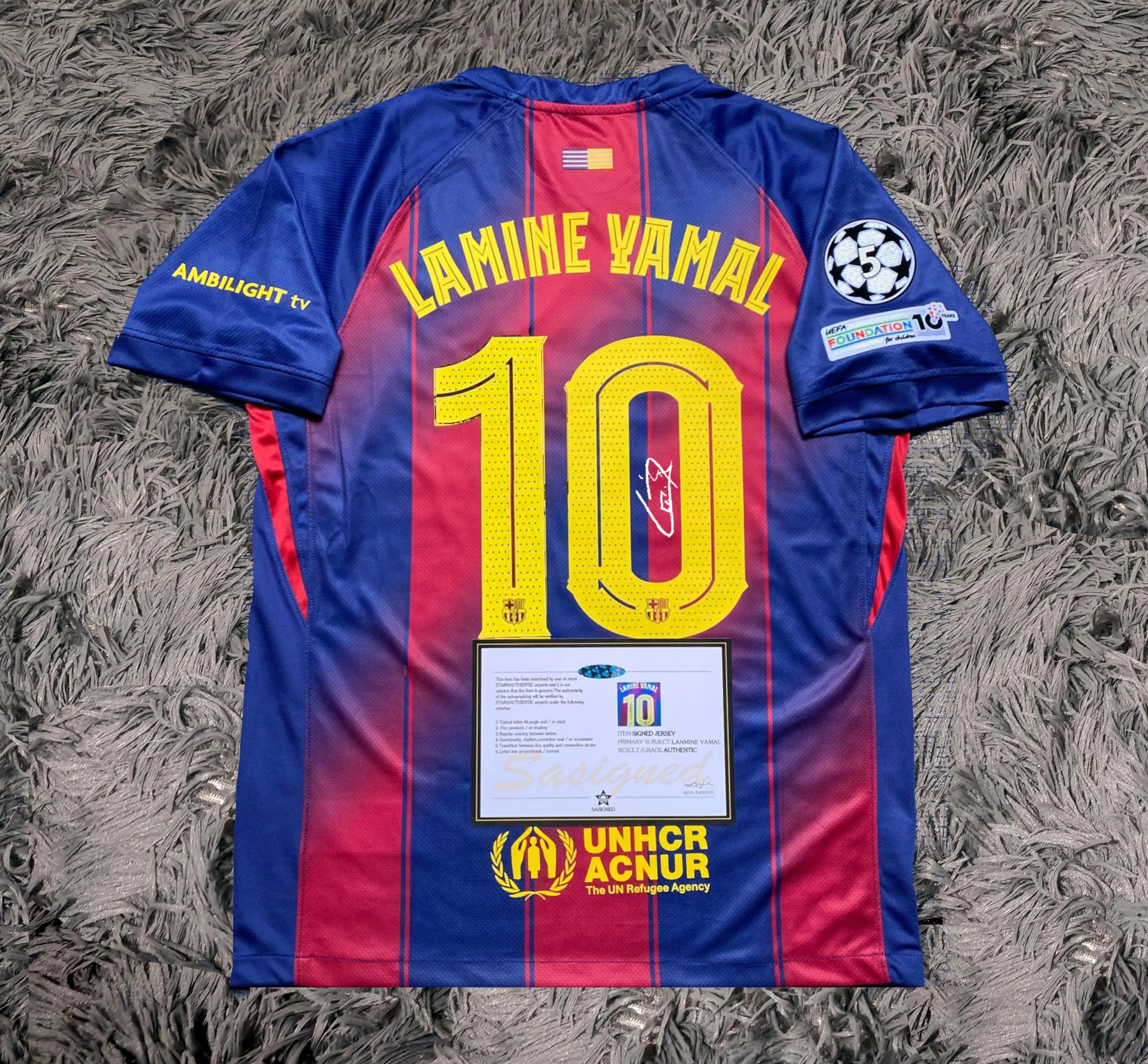 Lamine Yamal SIGNED Barcelona 25/26 Home #10 Jersey/Shirt - COA - 2025