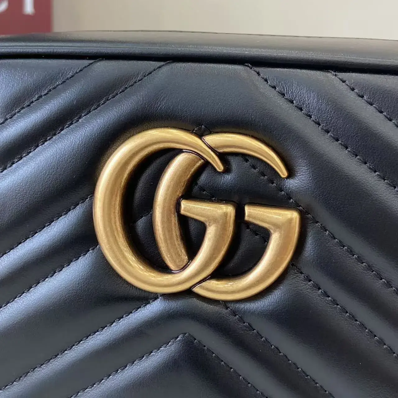 Gucci Marmont Black GG Supreme Canvas Crossbody Bag product photo from LabelPicks