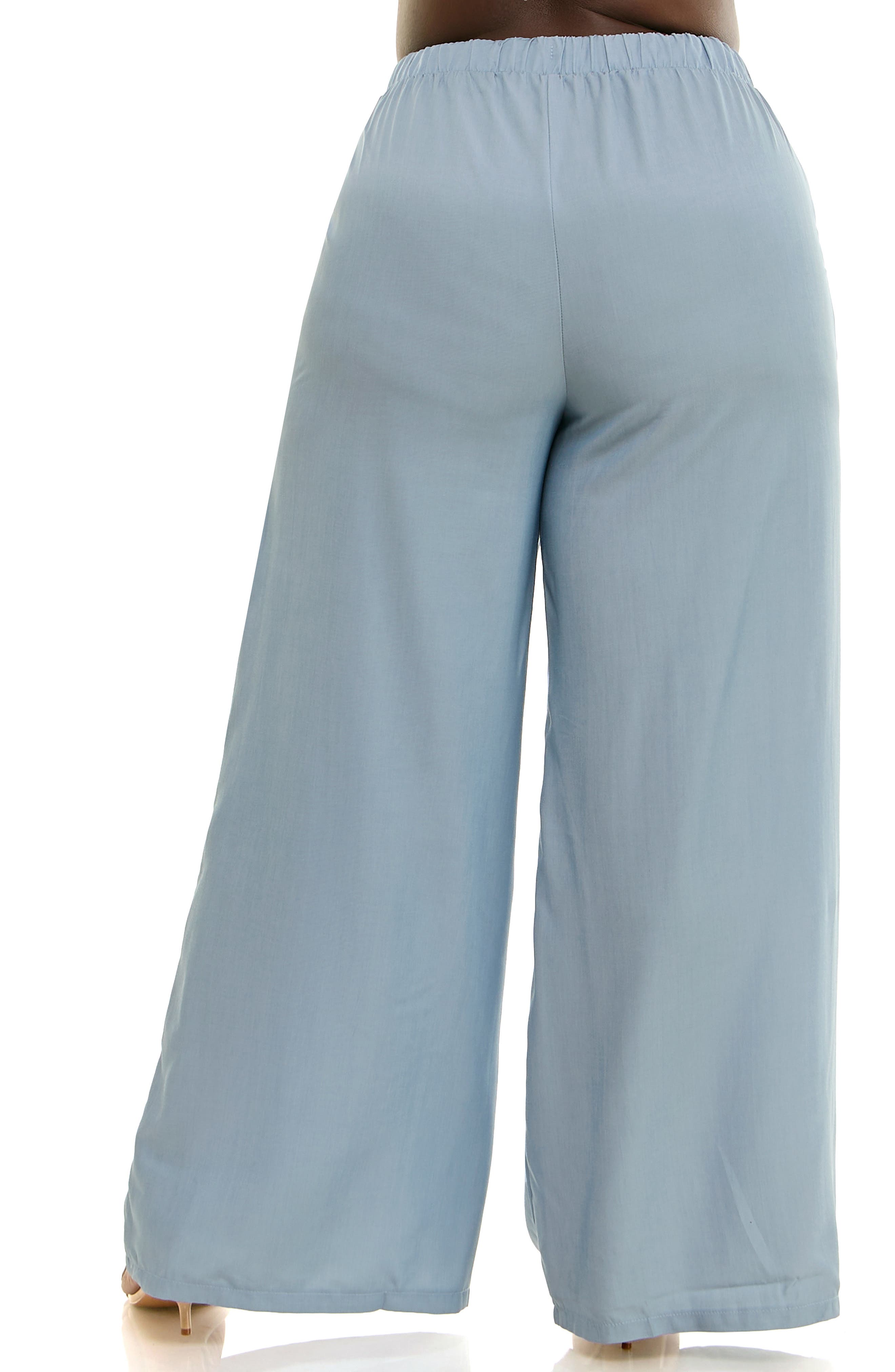 Nina Leonard Full Wide Leg Pants