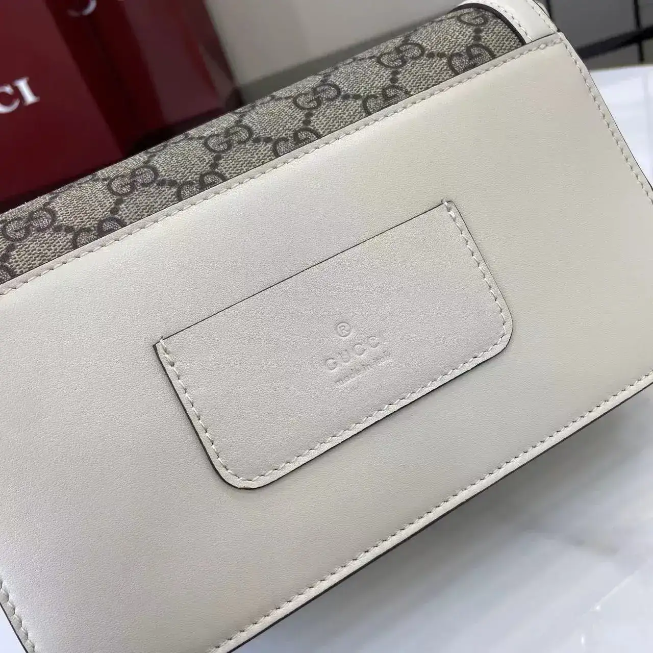 Gucci White Monogram Canvas Crossbody Bag product photo from LabelPicks
