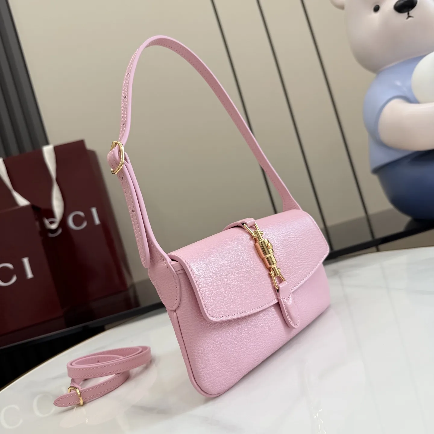 Gucci Jackie Pink Quilted Leather Shoulder Bag product photo from LabelPicks