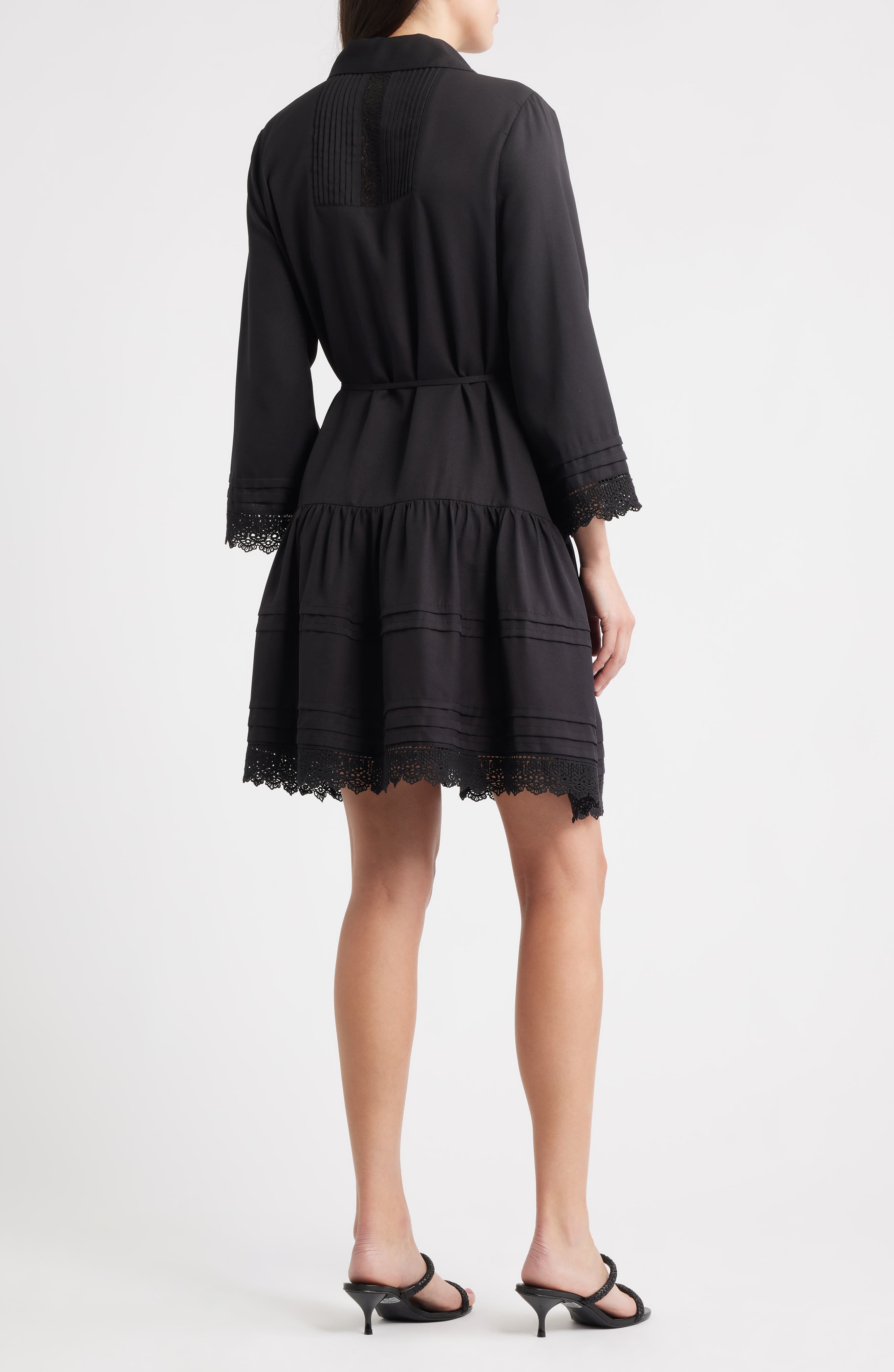 Julia Jordan Lace Long Sleeve Shirtdress