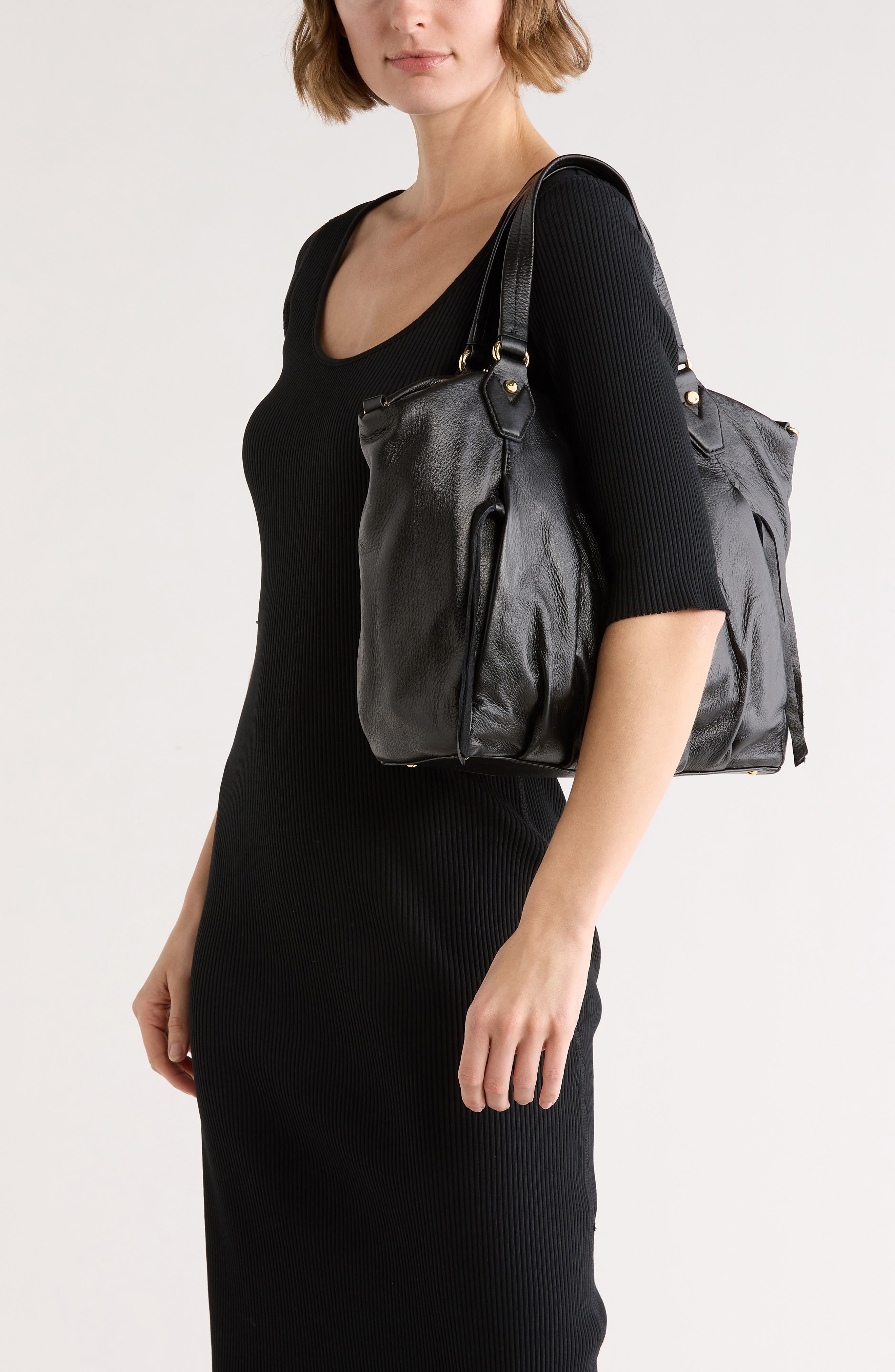 AIMEE Unsubscribed Convertible Leather Shopper