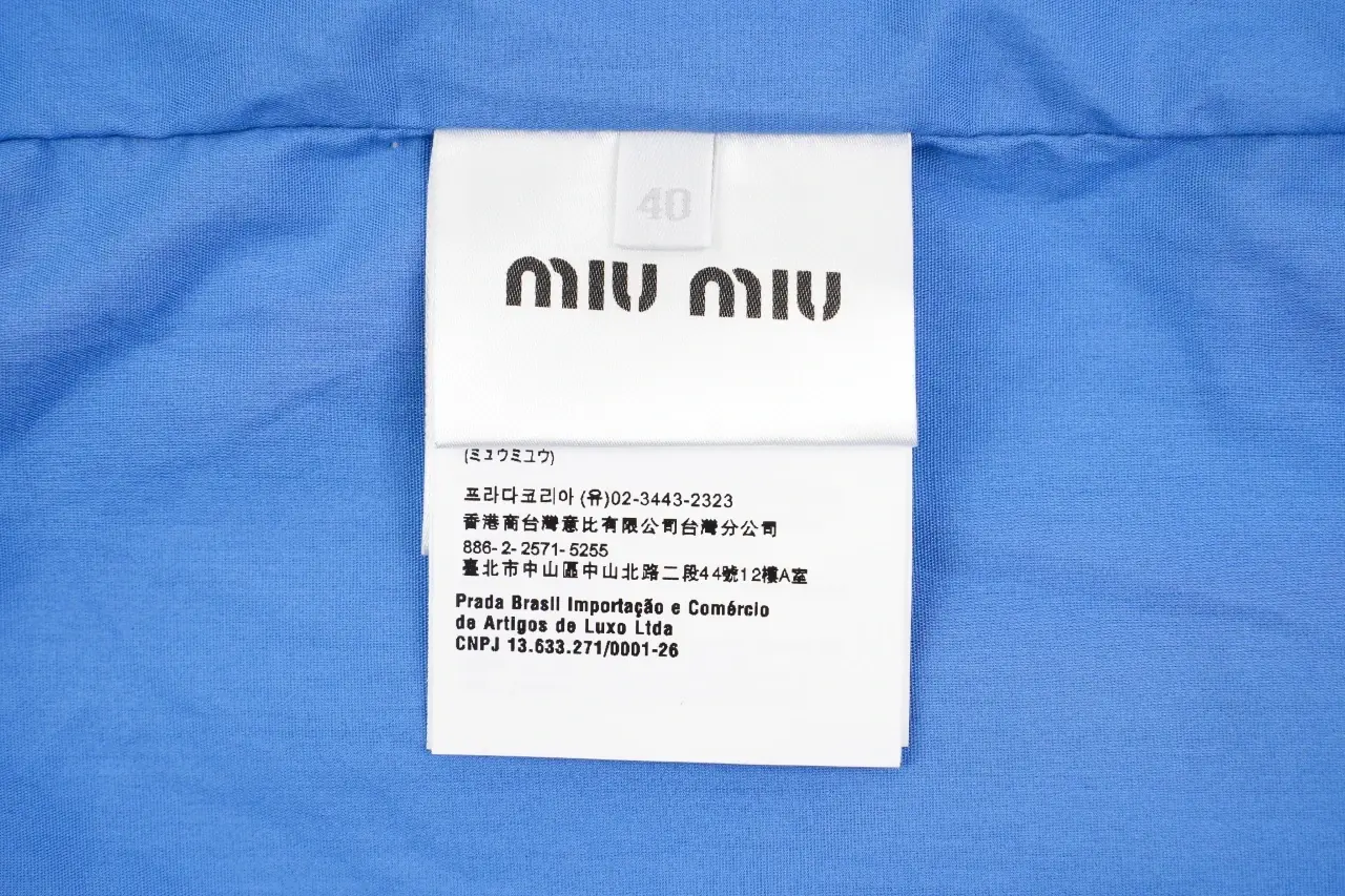 Miu Miu Sky Blue Poplin Zip Jacket product photo from LabelPicks