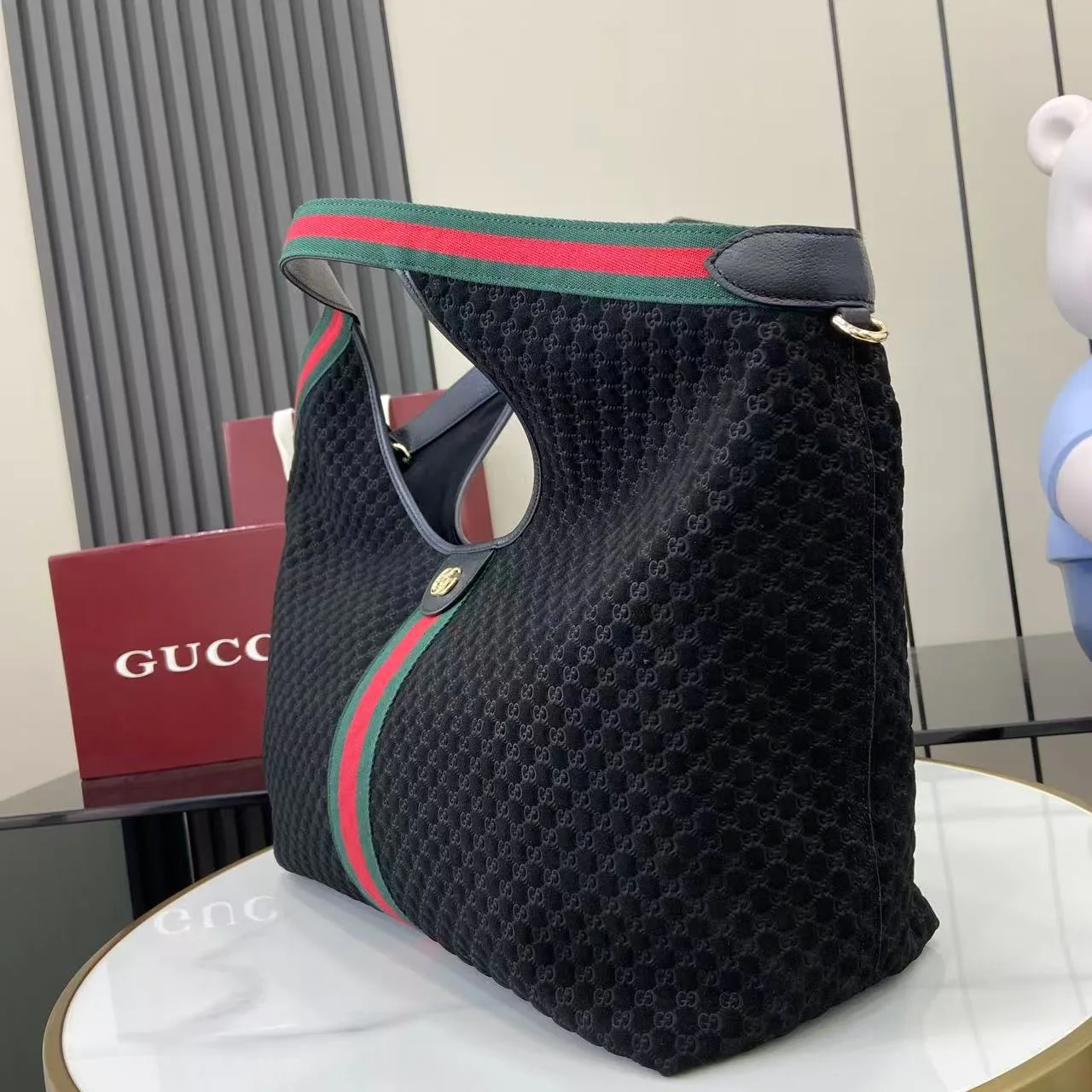 Gucci Black GG Supreme Canvas Tote Bag product photo from LabelPicks