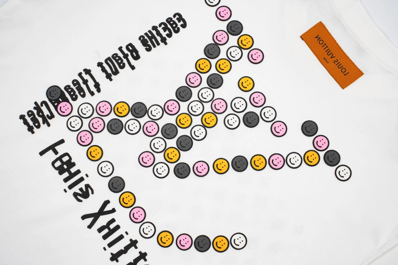 Louis Vuitton White Smiley Foam Print T-Shirt product photo from LabelPicks