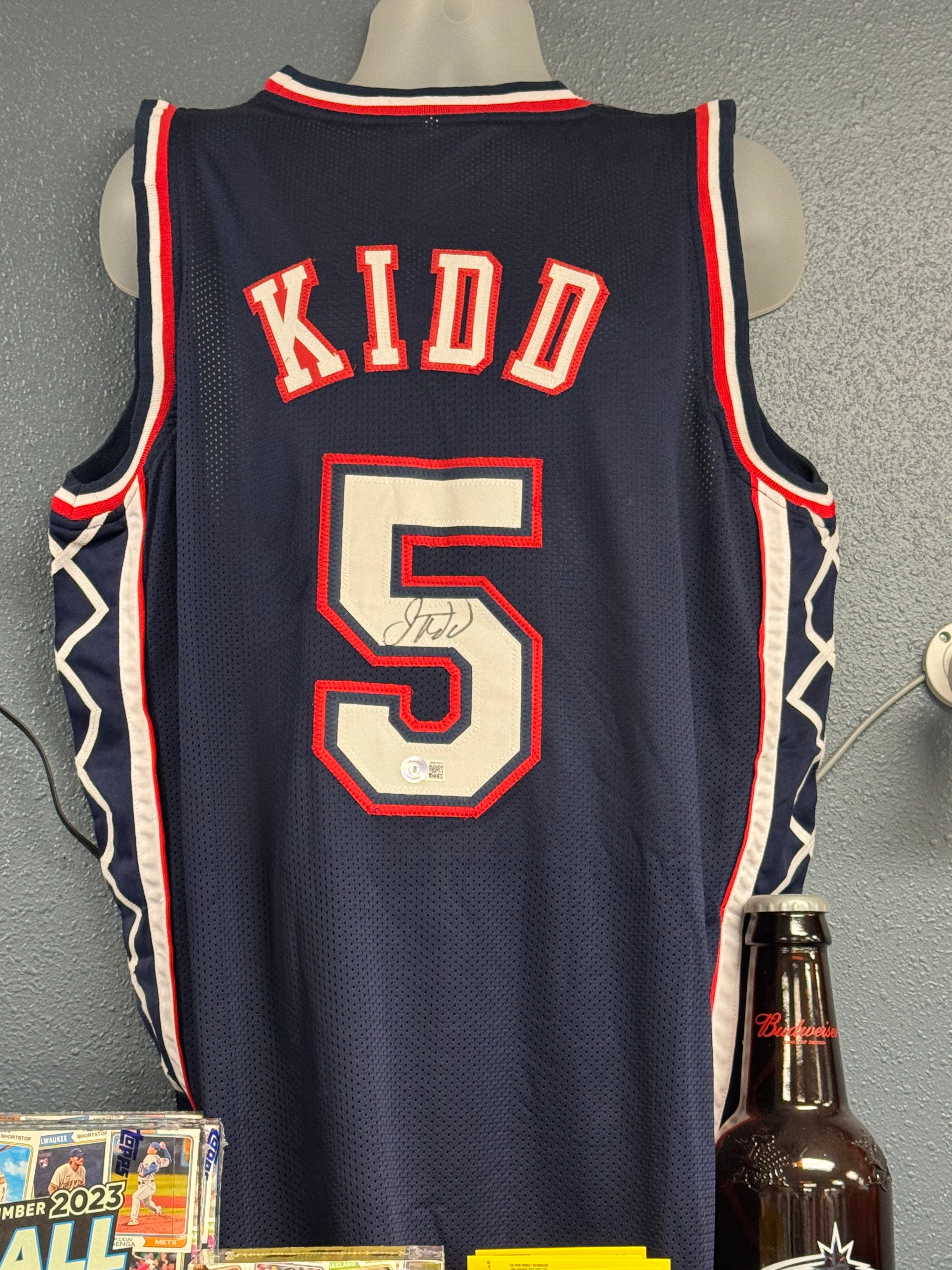 Jason Kidd (New Jersey Nets #5) autographed jersey w/ COA