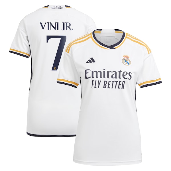Vini Jr. Los Merengues adidas Women's 2023/24 Home Replica Player Jersey - White
