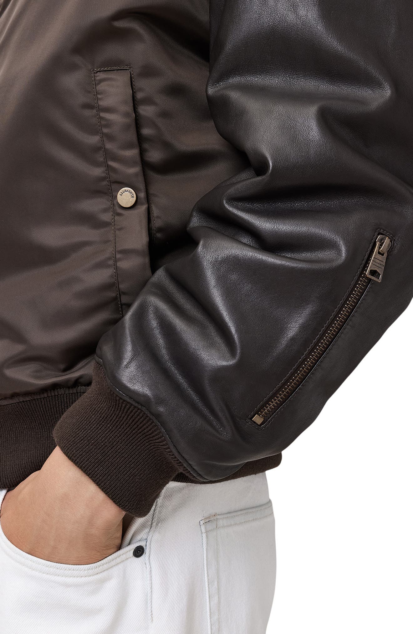 AllSaints Myler Oversize Nylon Bomber Jacket