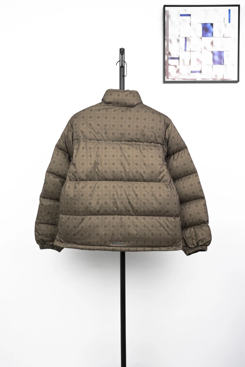 Chrome Hearts Army Green Tonal Allover Puffer Jacket product photo from LabelPicks