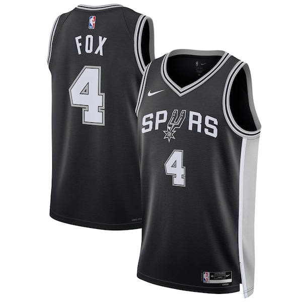 De'Aaron Fox San Antonio Spurs Nike Unisex Swingman Player Jersey - Icon Edition - Black