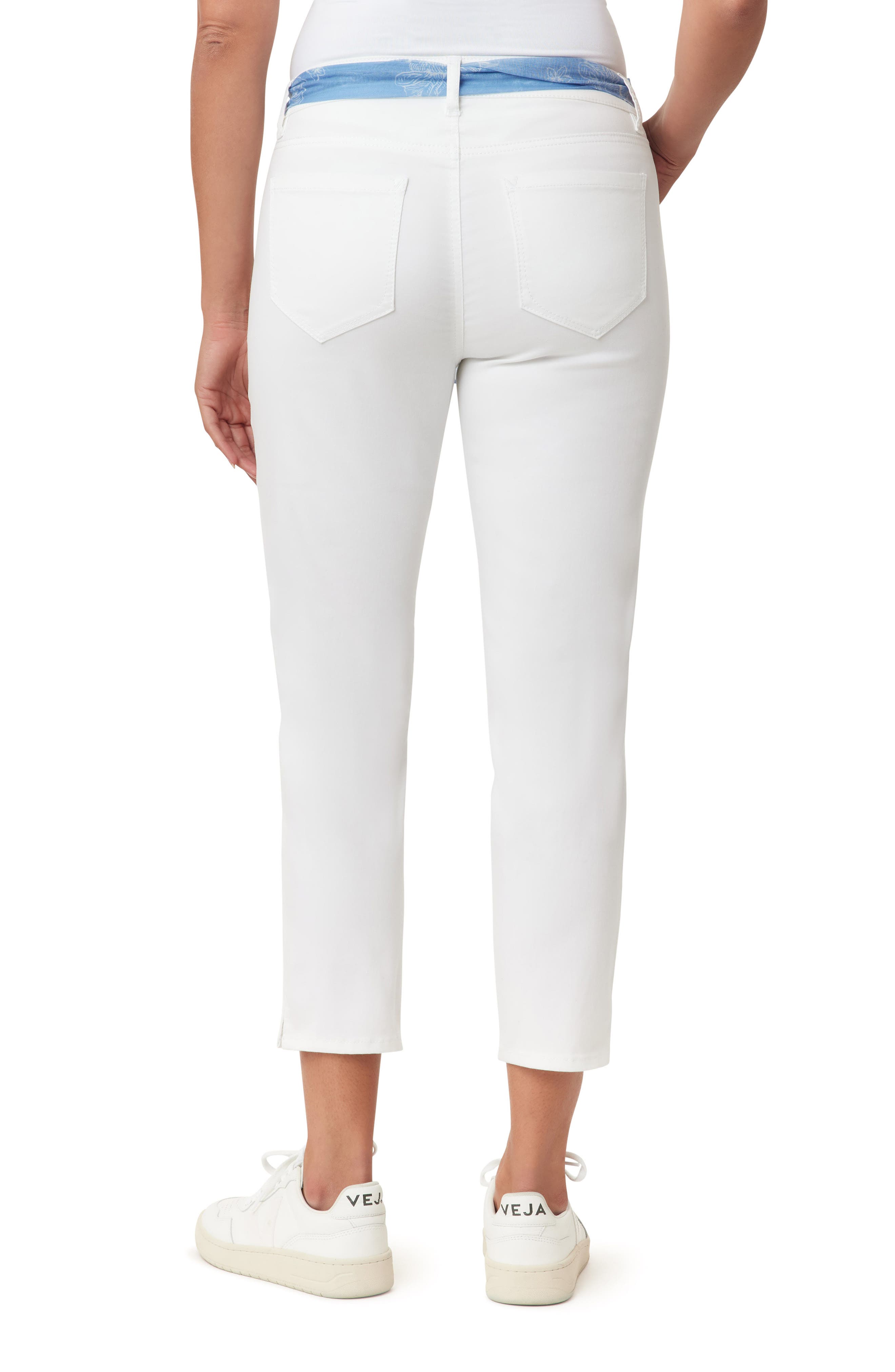 Kensie Belted Skinny Crop Jeans