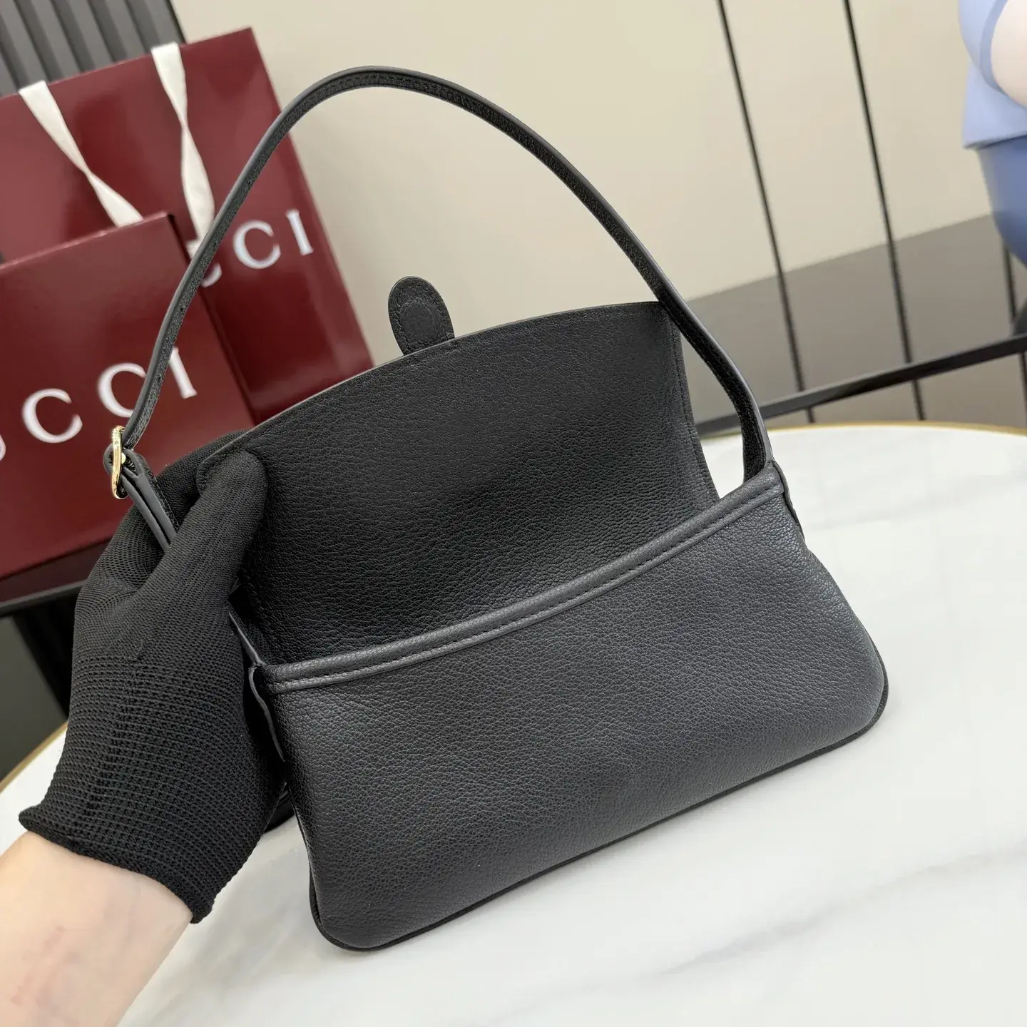 Gucci Black Jackie Quilted Leather Shoulder Bag product photo from LabelPicks