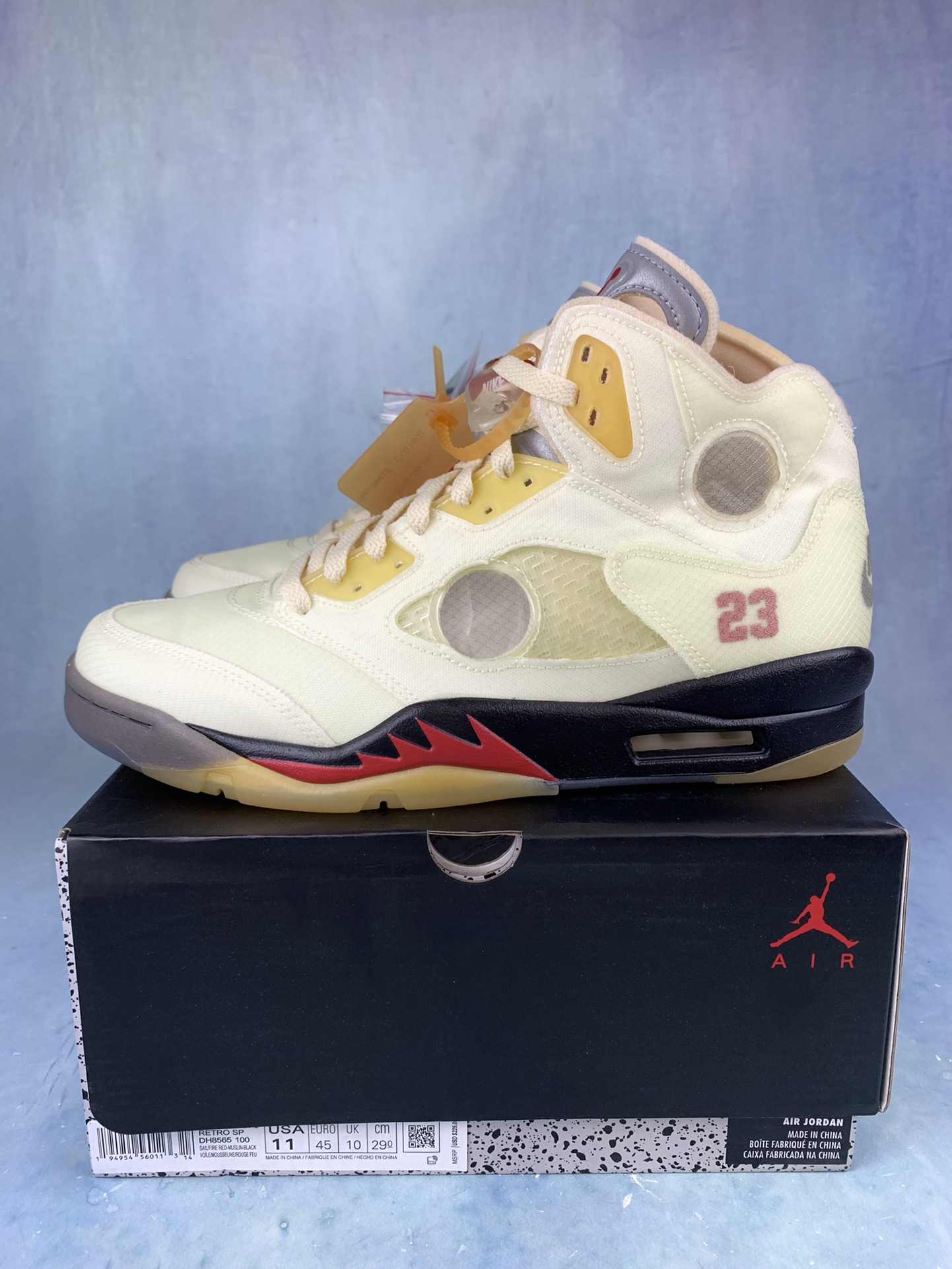 Off-White x Air Jordan 5 “Sail” Shoes