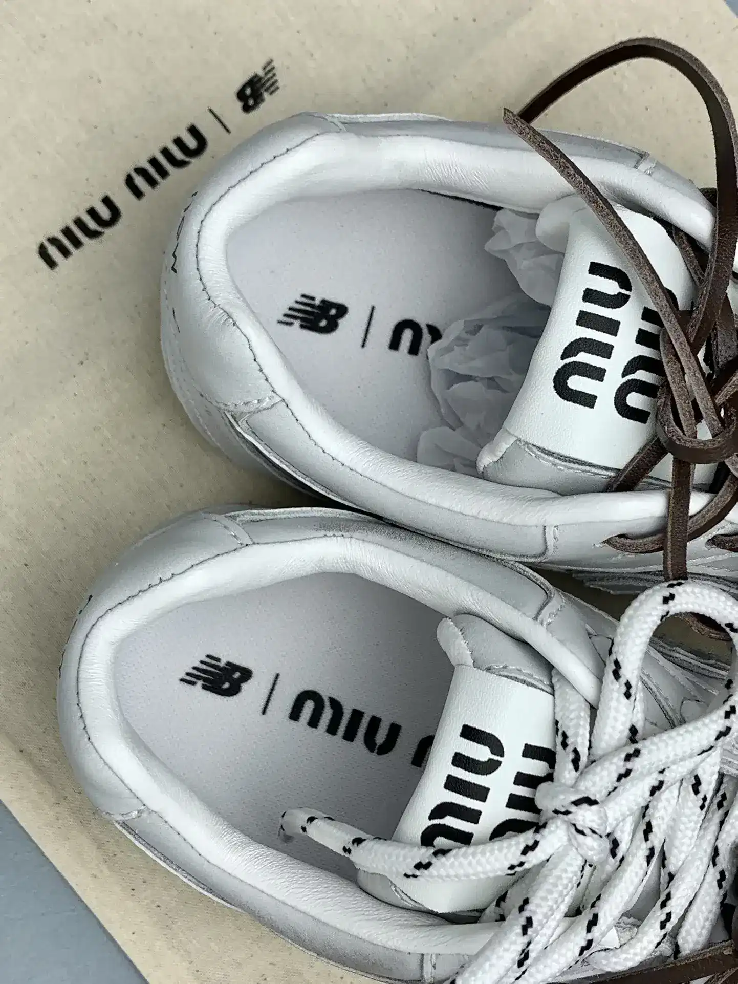 New Balance X Miu Miu 530 leather sneakers product photo from LabelPicks
