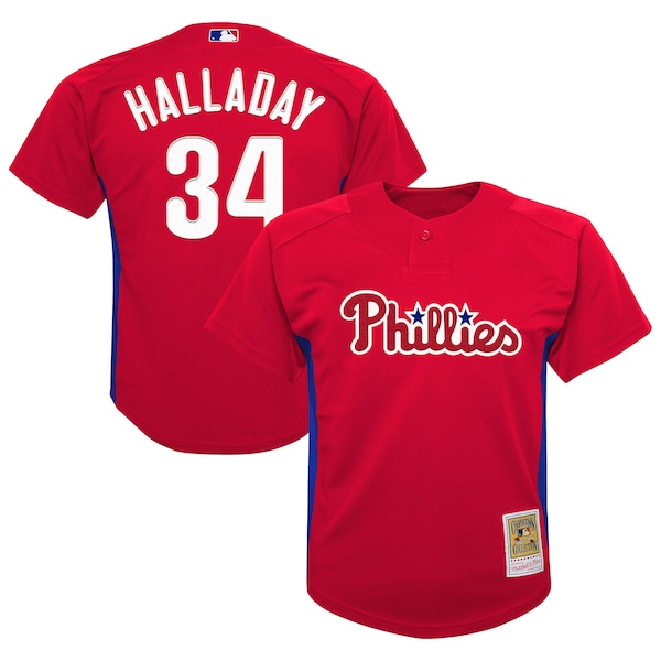 Roy Halladay Philadelphia Phillies  Preschool Cooperstown Collection Mesh Batting Practice Jersey - Red
