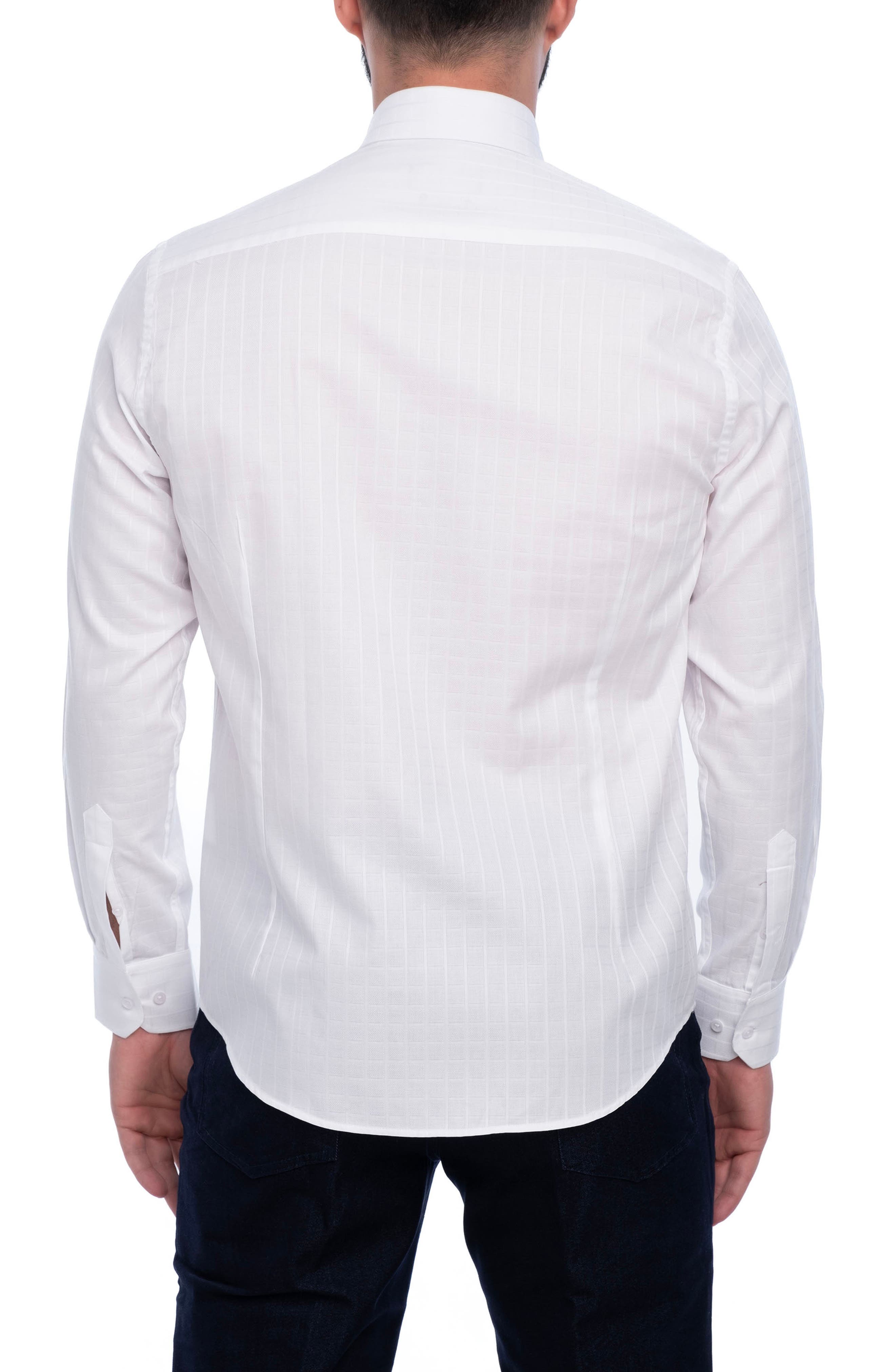 VELLAPAIS Dupoint Slim Fit Cotton Dress Shirt