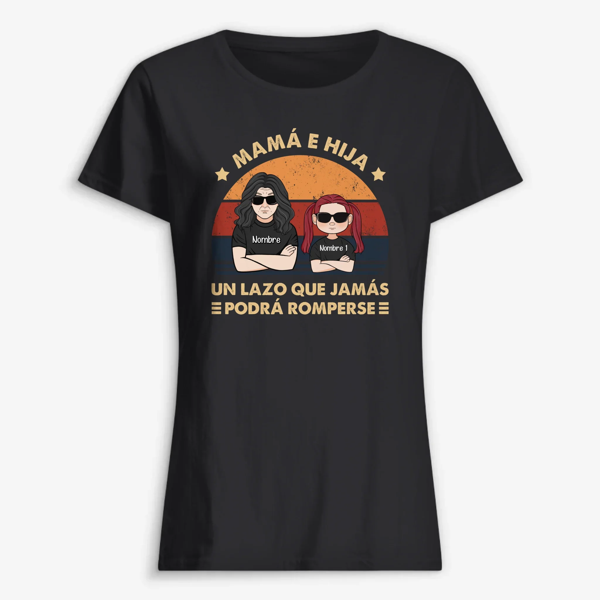Personalizar Camisetas Para Mamá | Personalizado Regalo Para Madre | Mamá e Hija Un Lazo Que Jamás Podrá Romperse