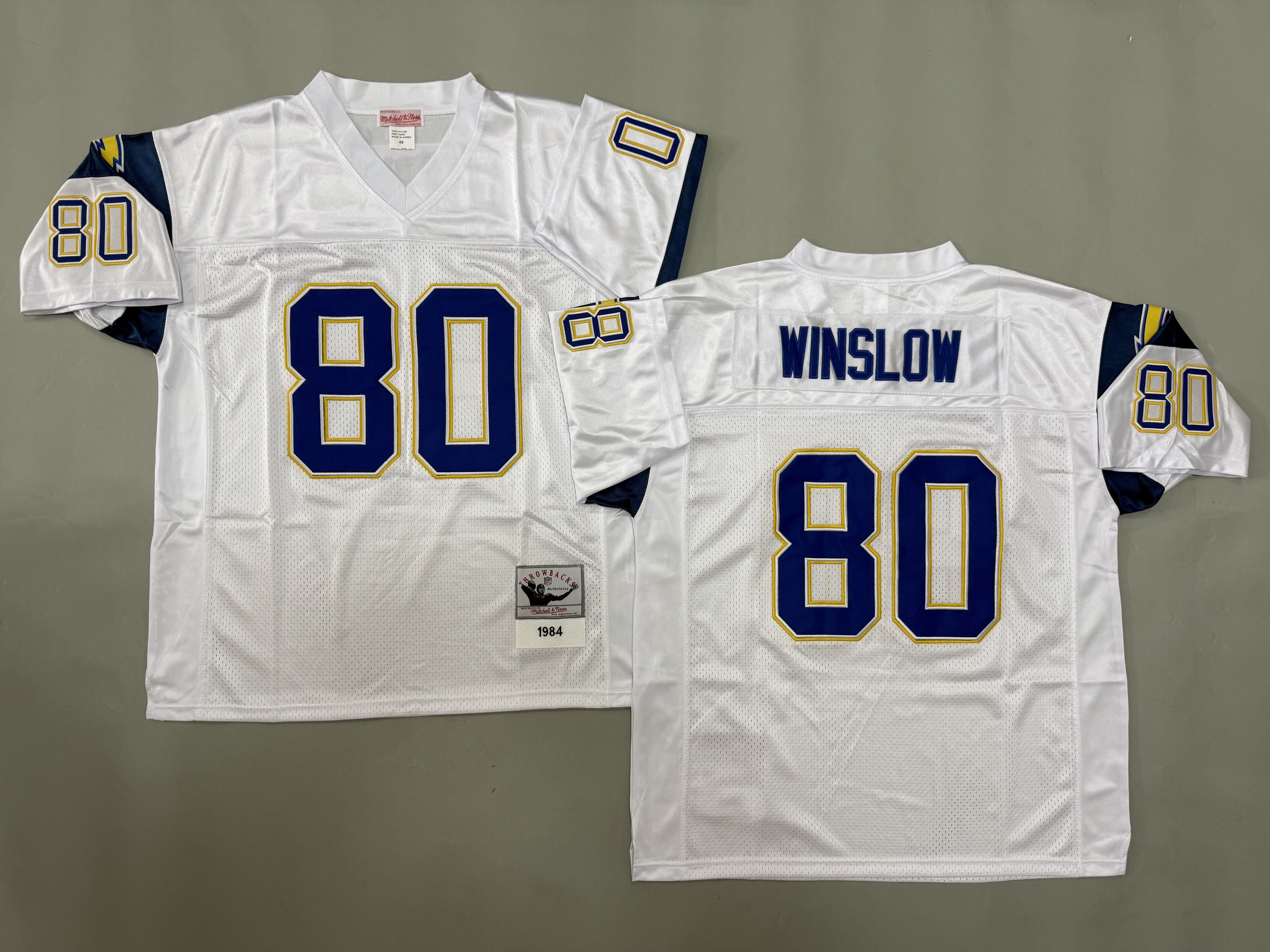 Kellen Winslow San Diego Chargerss Authentic Throwback Retired Player Jersey