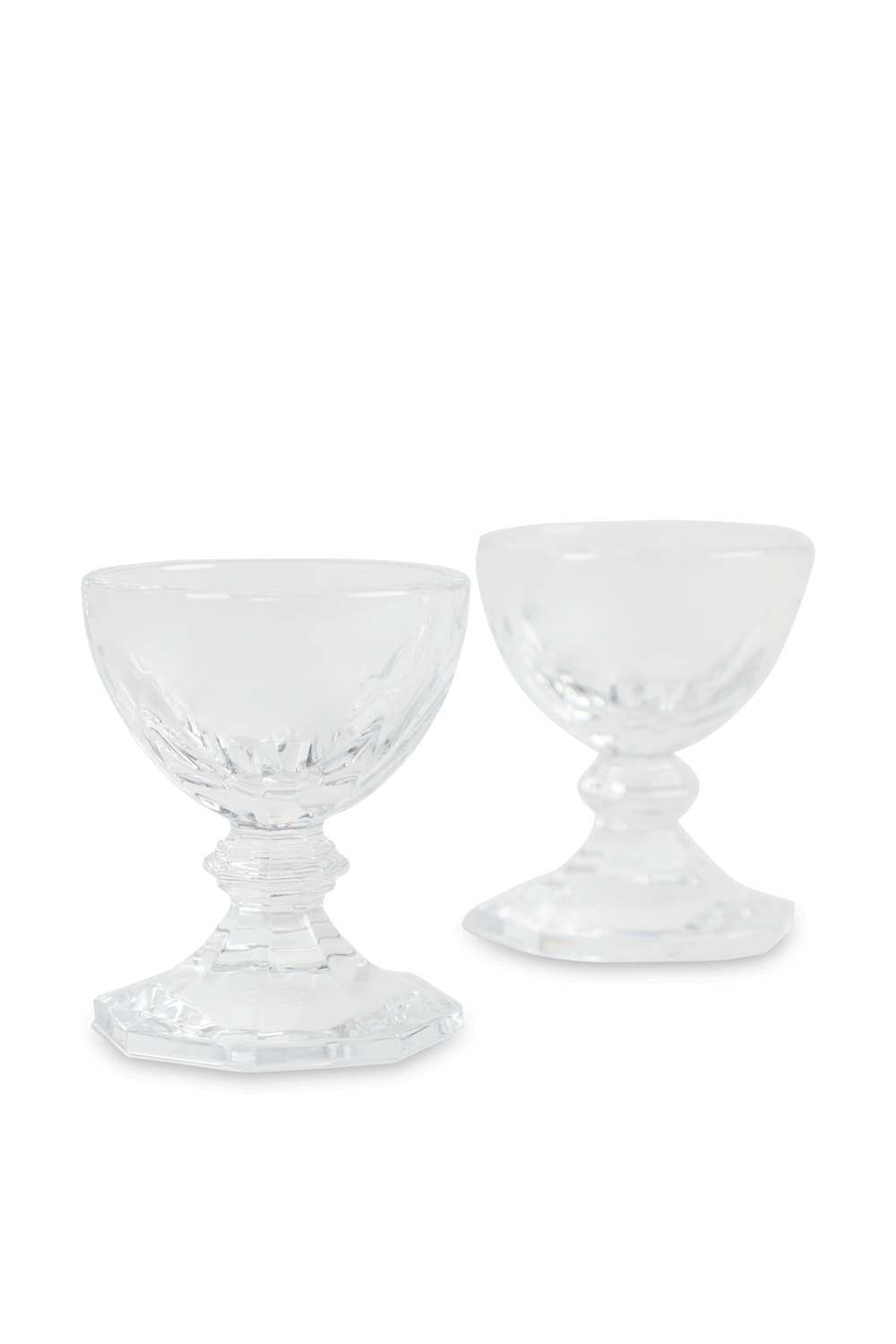 BACCARAT HOME סט שני מעמדים לביצים מקריסטל שקוף