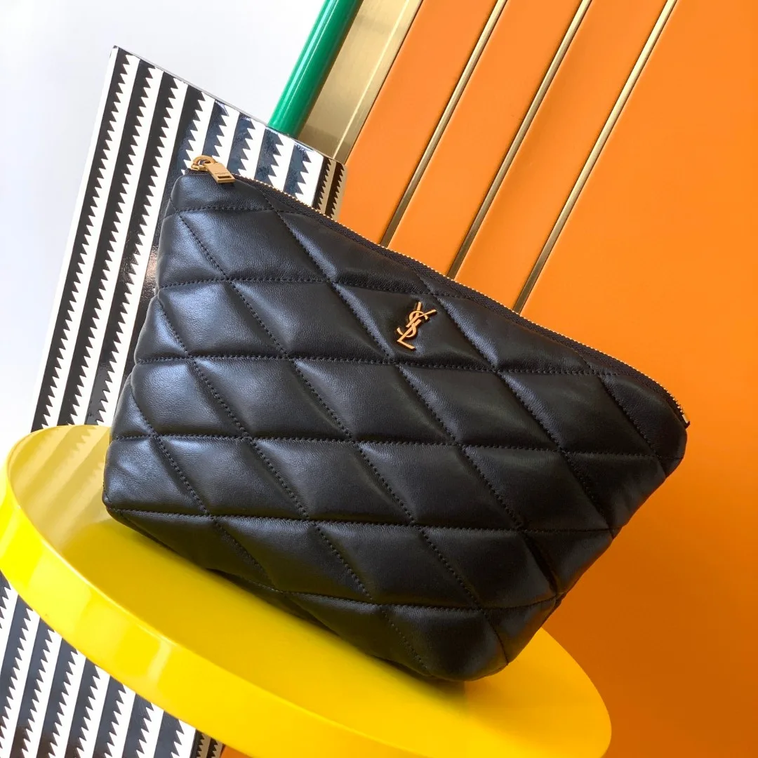 Saint Laurent Quilted Leather Sade Clutch product photo from LabelPicks