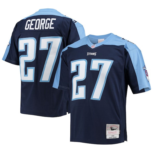 Eddie George Tennessee Titans Big & Tall 1999 Retired Player Replica Jersey - Navy