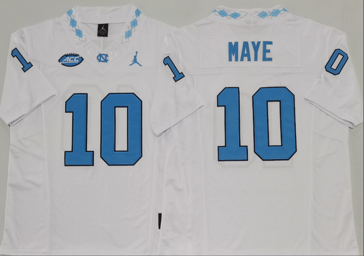MDrake Maye NCAA North Carolina Tar Heels Jordan Band Vapor Limited Jersey