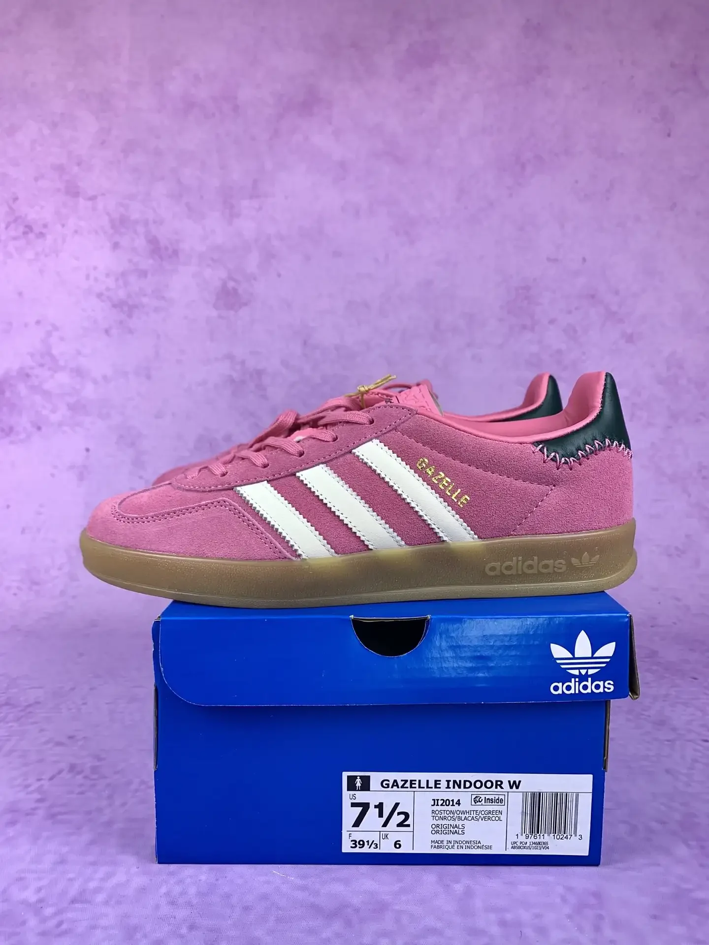 adidas Gazelle Indoor Rose Tone Collegiate Green Shoes product photo from LabelPicks