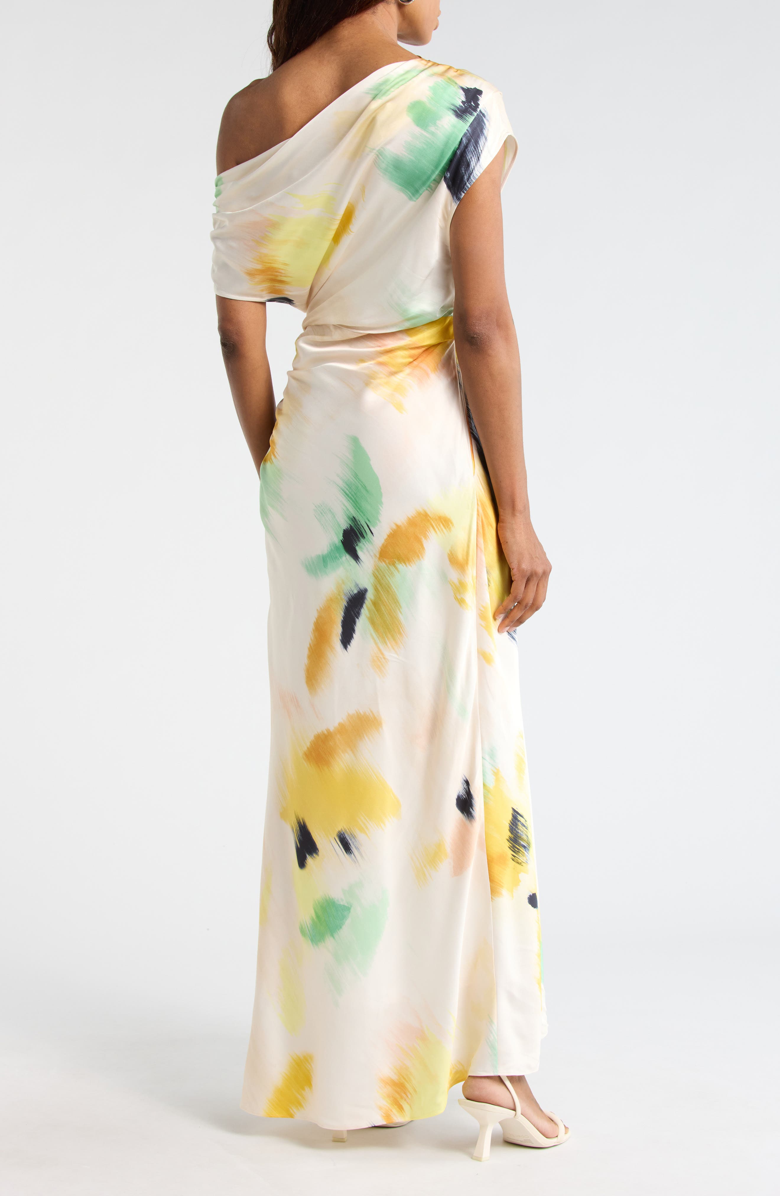 A.L.C. Penny Ruched One-Shoulder Maxi Dress