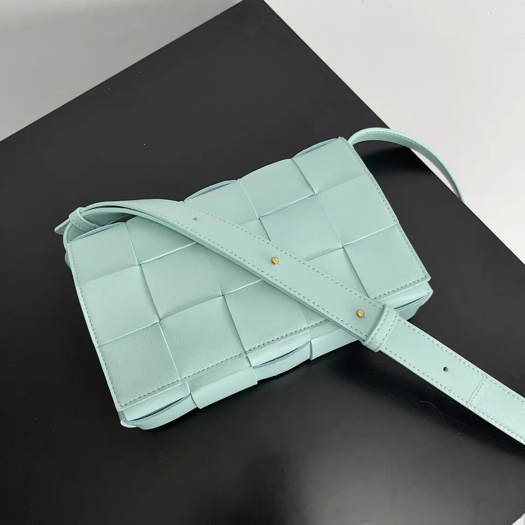 Bottega Veneta Blue Cassette Intrecciato Woven Leather Shoulder Bag product photo from LabelPicks