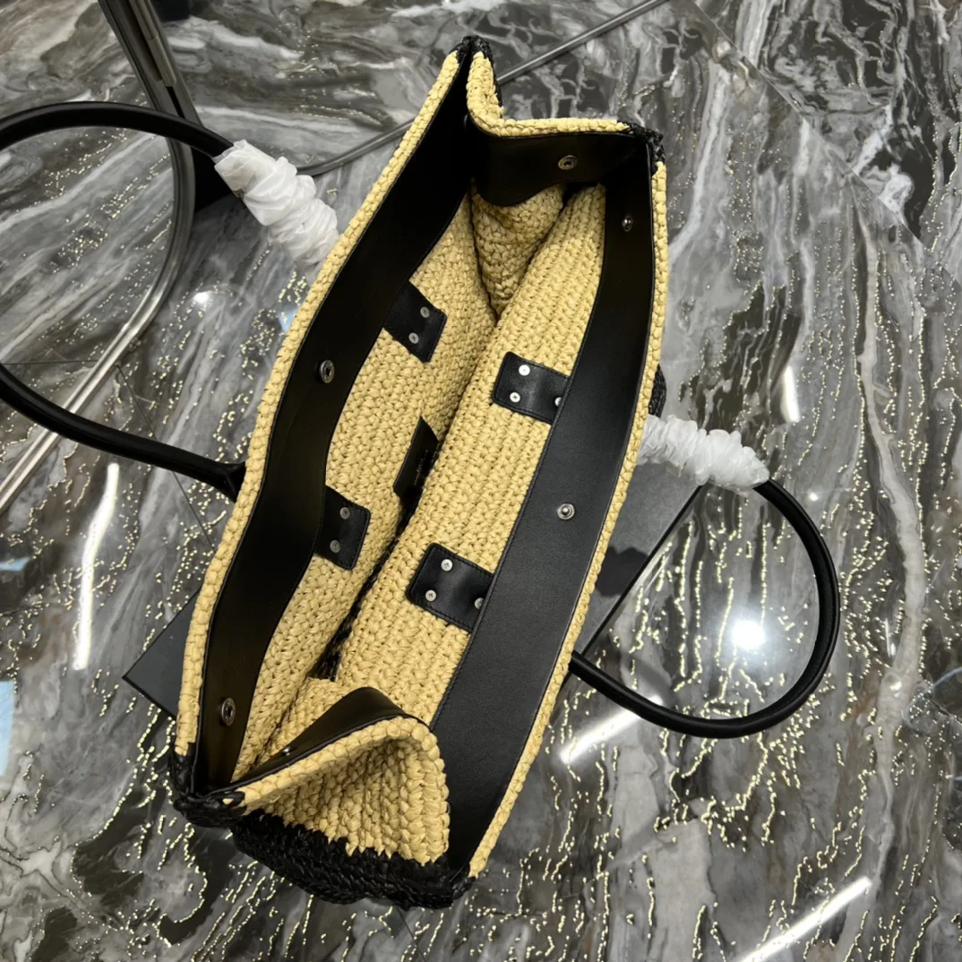 Saint Laurent Straw Woven Tote Bag product photo from LabelPicks