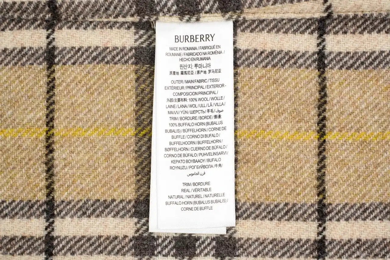 Burberry Beige Check Wool Blend Shirt Jacket product photo from LabelPicks