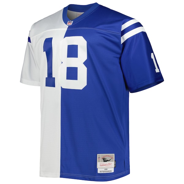 Peyton Manning Indianapolis Colts Big & Tall Split Legacy Retired Player Replica Jersey - White/Royal
