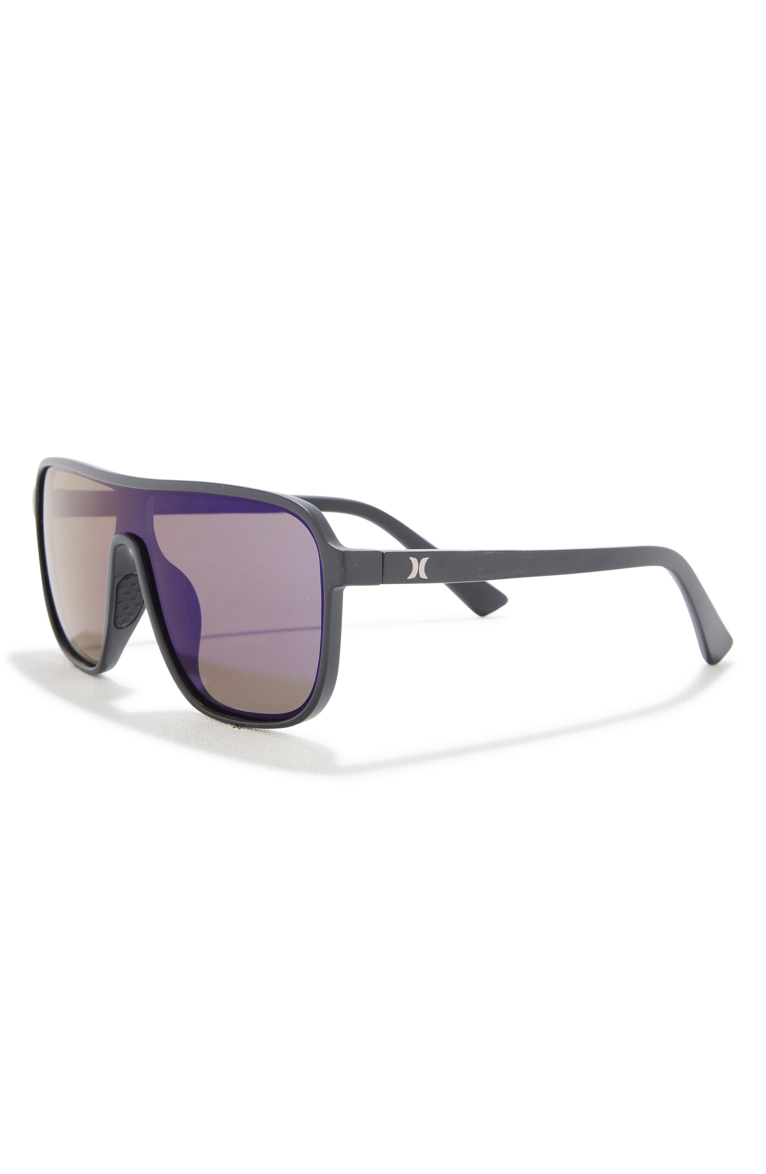 Hurley 133mm Oversize Polarized Shield Sunglasses