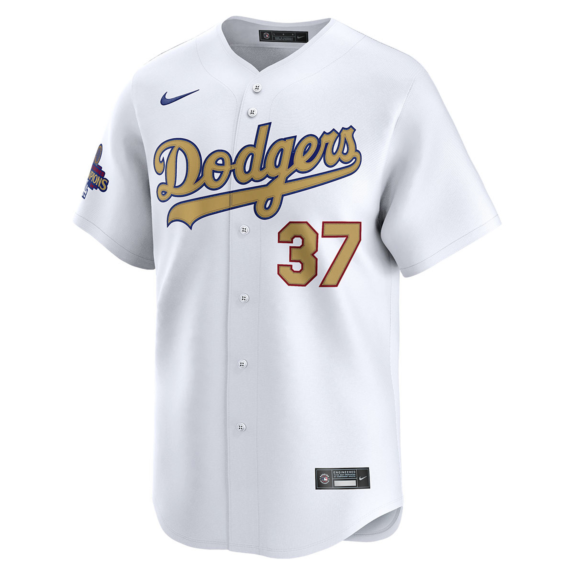 Teoscar Hernandez Los Angeles Dodgers Nike 2025 Gold World Series Champions Limited Jersey - White